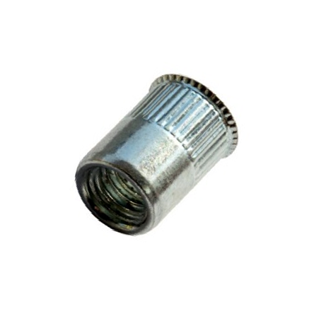 Резьбовая заклепка с насечкой М10 x 19,5, d13, уменьш. борт, сталь 0,5-3,0 мм 1 длина