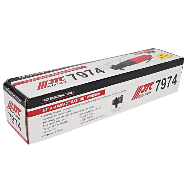 JTC-7974 Ключ трещотка пневматический 1/2" 108Нм 190PSI 500об/мин. усиленная ударная JTC — фото 4