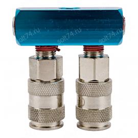 JTC-5416A Фитинг разветлитель 2 БРС муфта - F1/4